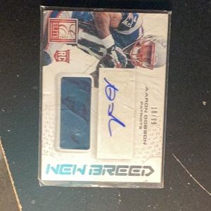 Aaron Dobson patriot rookie autograph patch card